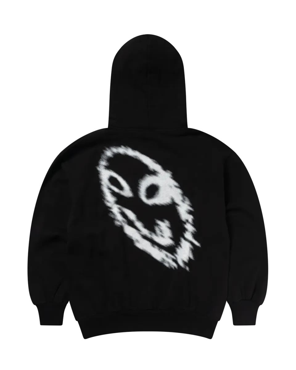 No Problemo Smile Away Hoodie hanorac negru bumbac