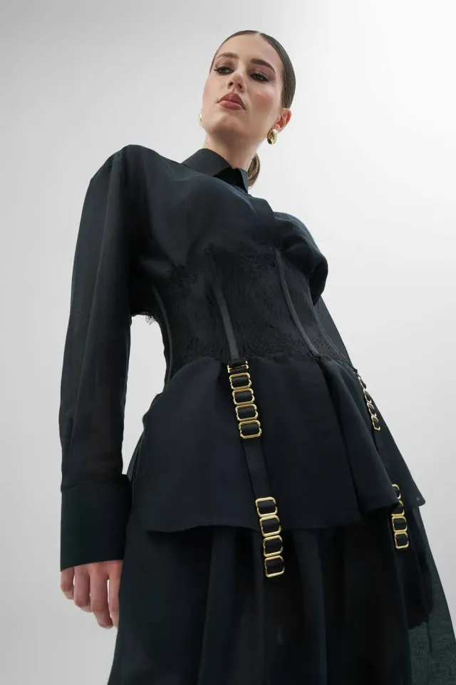 Dualitae X Ukiscreator curea dantela neagra marime S