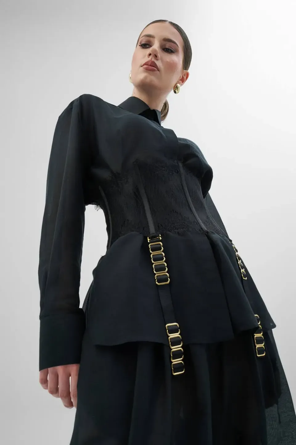 Dualitae X Ukiscreator curea dantela neagra marime S