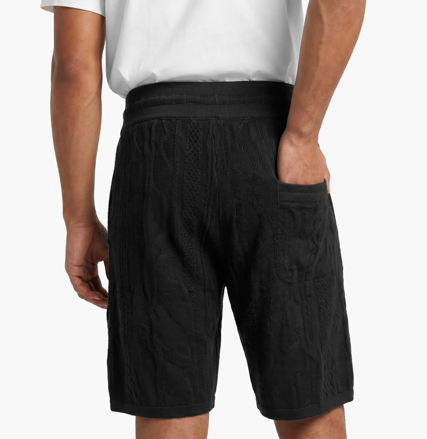 COOGI Light Weight Pantaloni scurti tricotati negri bumbac