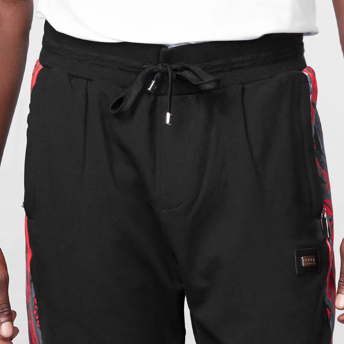 COOGI Classic Red-Black joggeri negri din bumbac