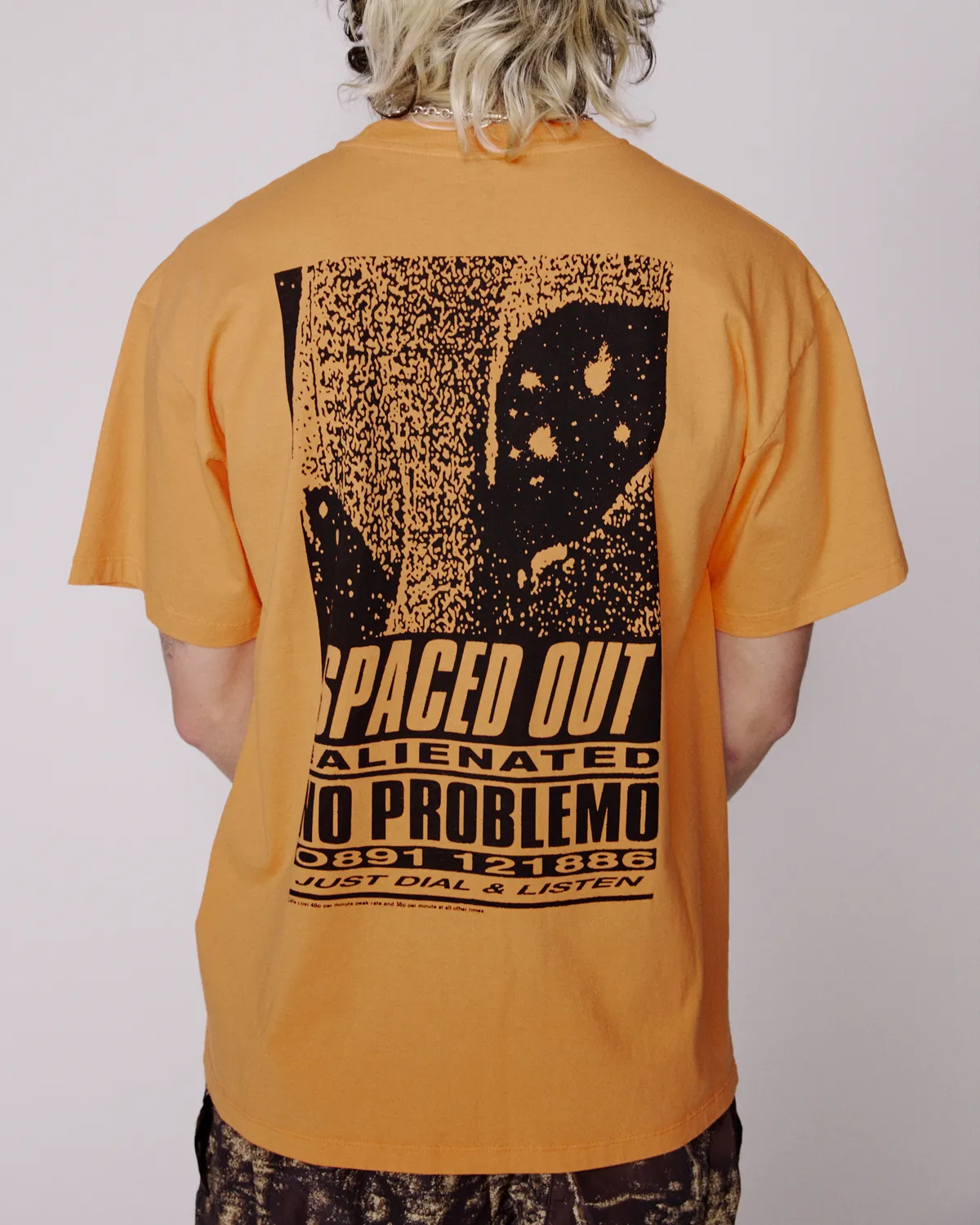 No Problemo Spaced Out tricou portocaliu bumbac