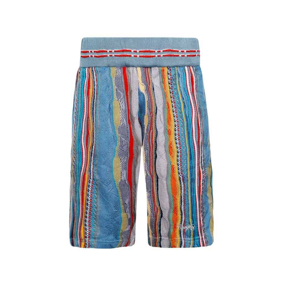 COOGI pantaloni scurți tricot gri-albastru
