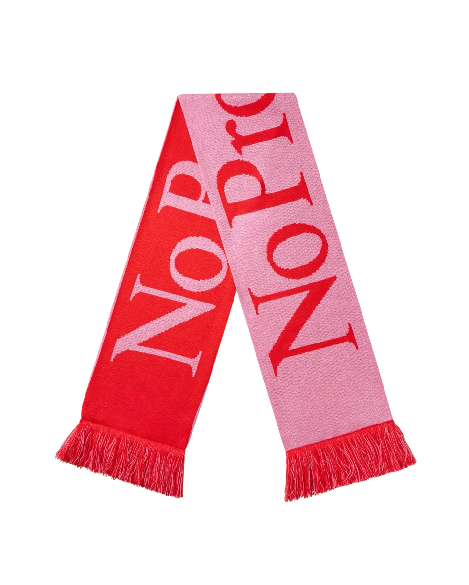 No Problemo Scarf fular tricotat rosu acrilic