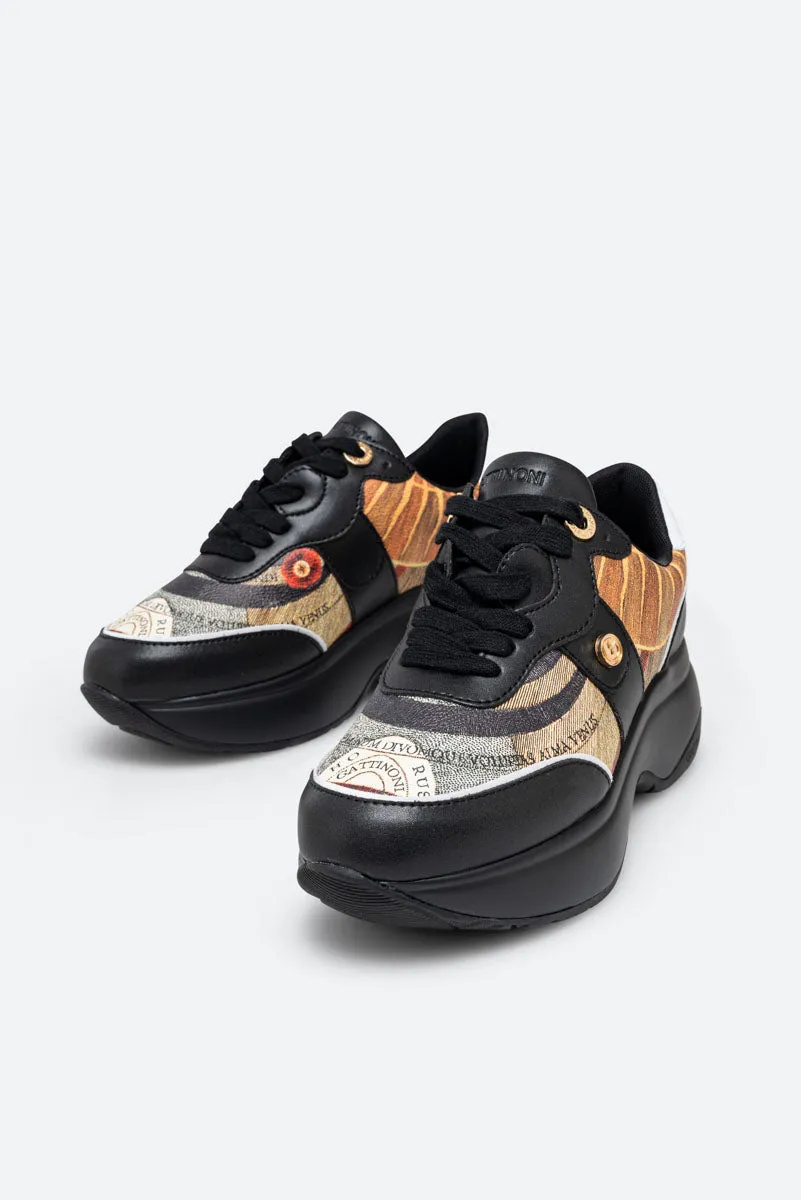 Gattinoni New Dafne PU Planetarium sneakers platforma albi