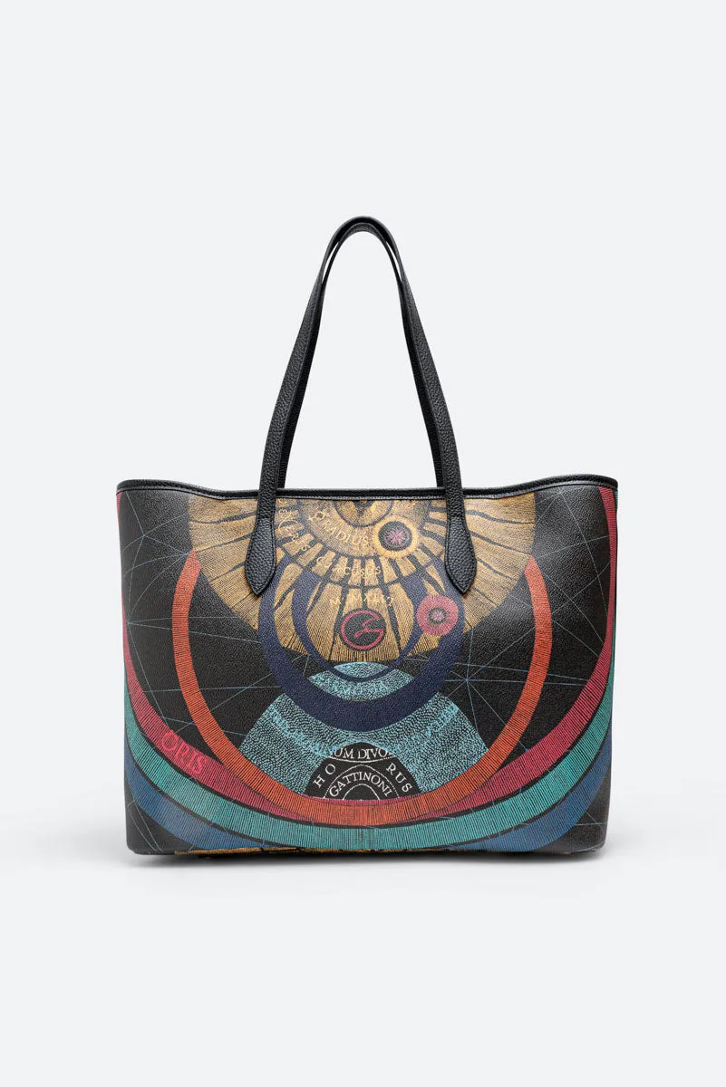 Gattinoni Planetarium Shopping mare Black piele 38x29
