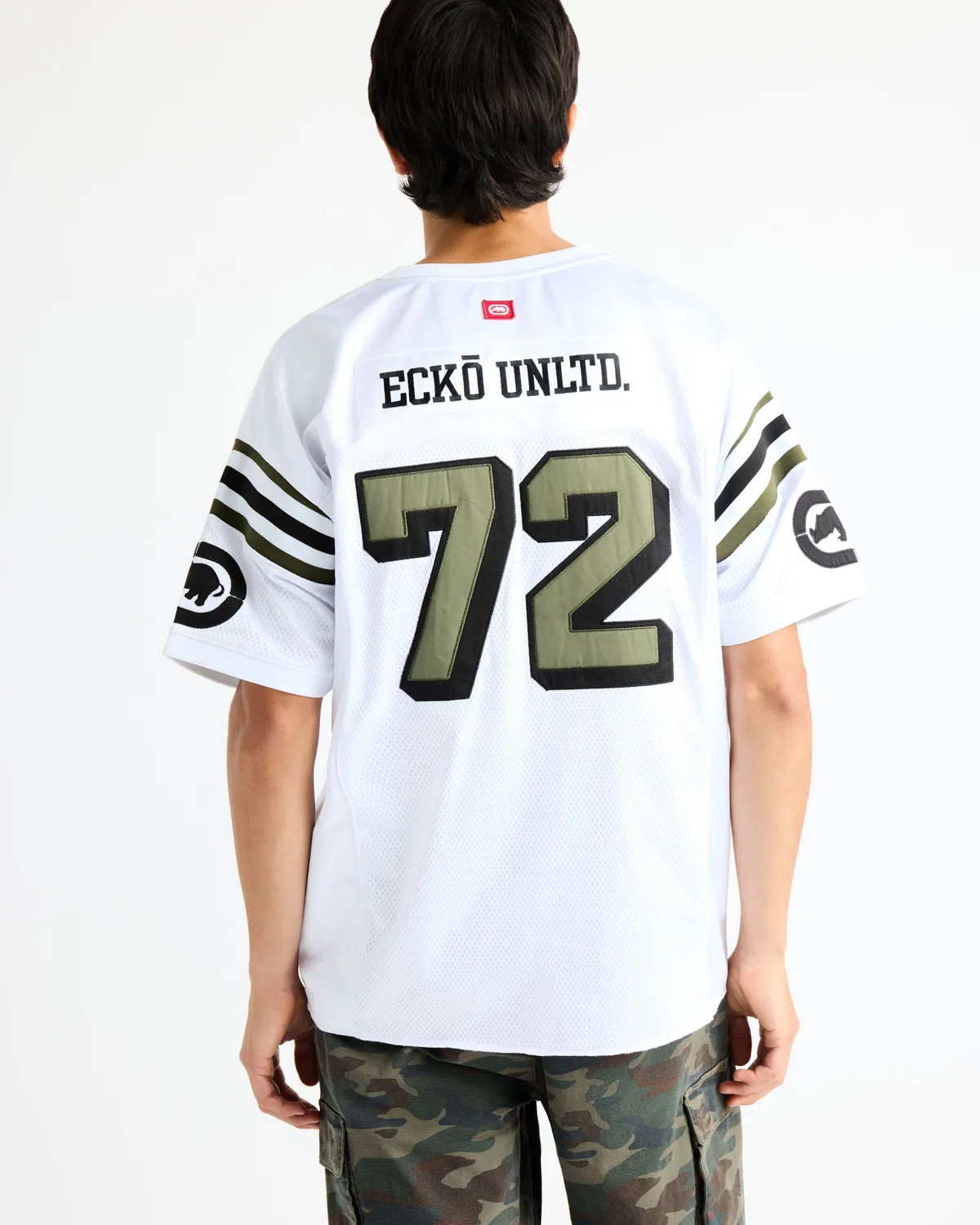 Ecko Red Lennox Jersey Short Sleeve Knit tricou alb plasa