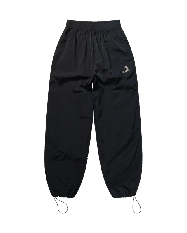 No Problemo Nylon Track pantaloni negri nailon