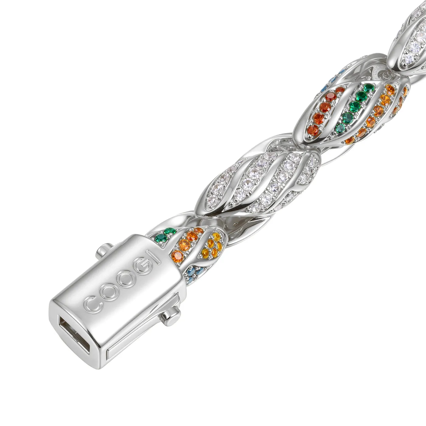 COOGI Outback bratara aur alb placat 7 inch 6mm
