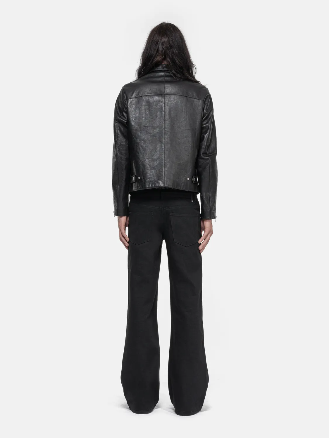 Enrage Cross geaca piele neagra vita