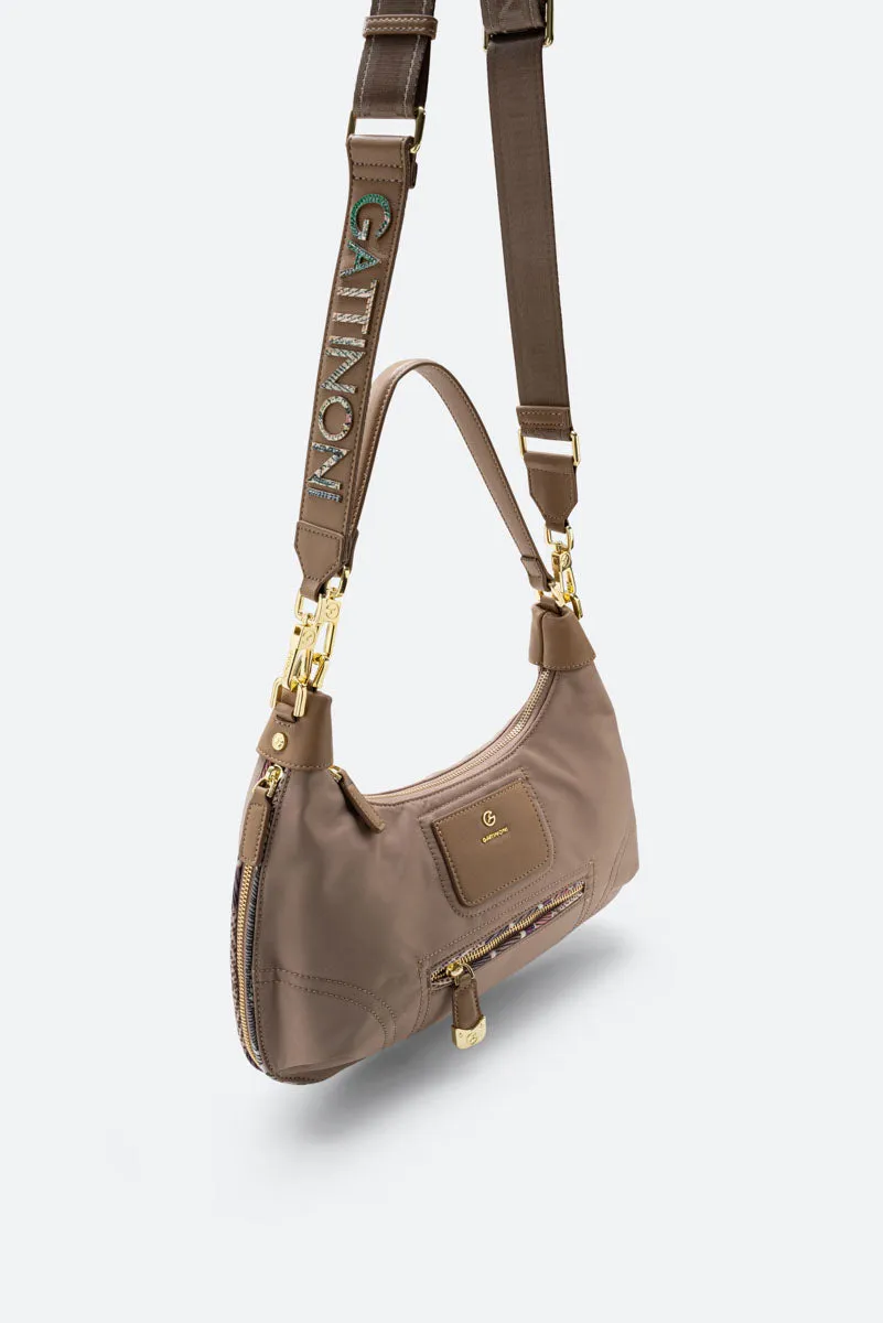 Gattinoni Colorsoul Hobo geantă bej nailon