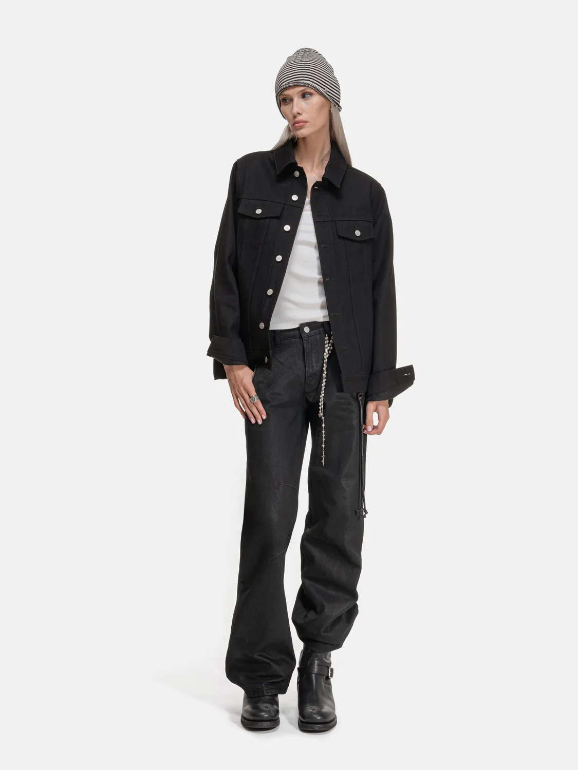 Enrage Bootcut Jeans blugi negri ceruiti