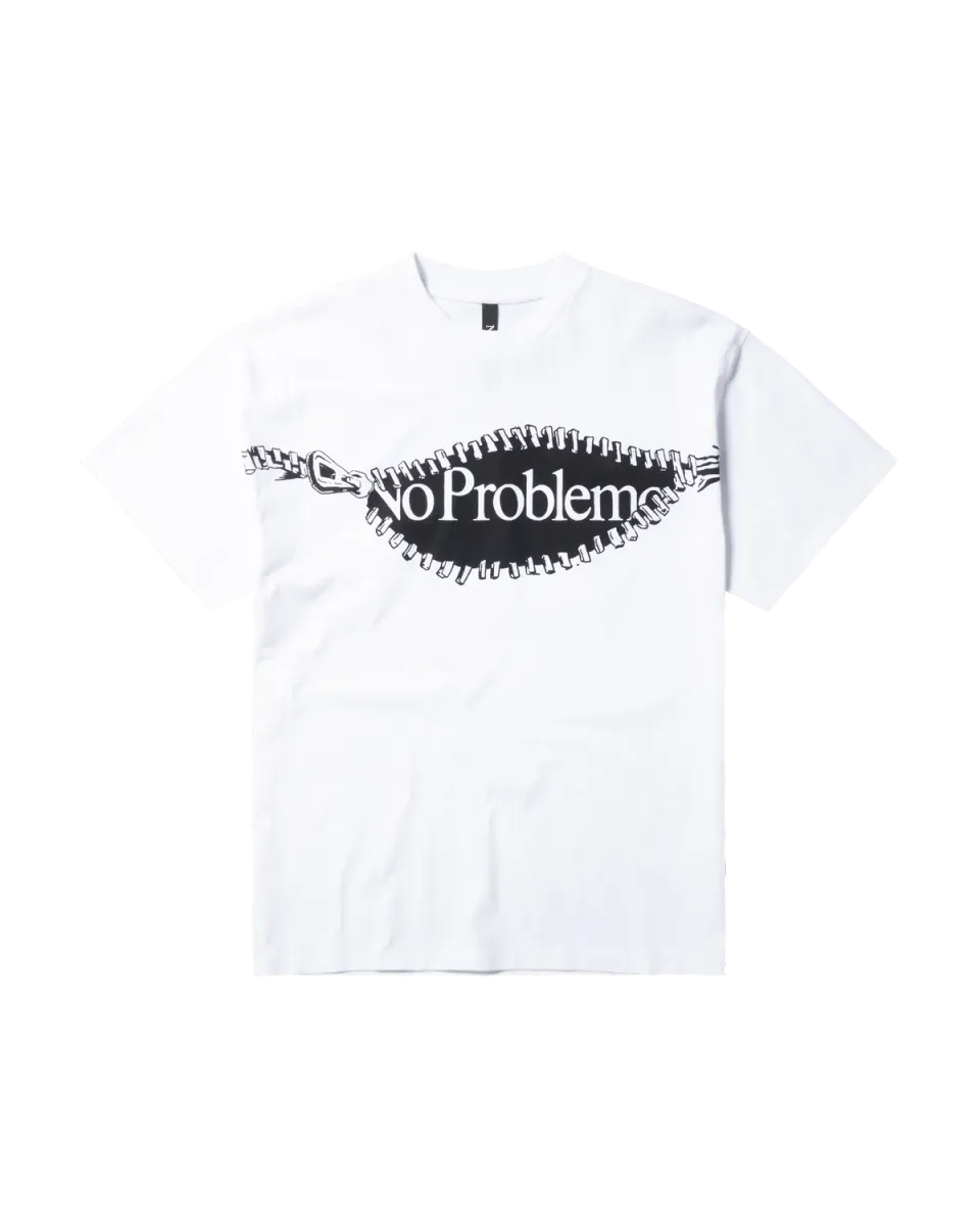 No Problemo NP Zip NPAR60010 tricou alb bumbac greu
