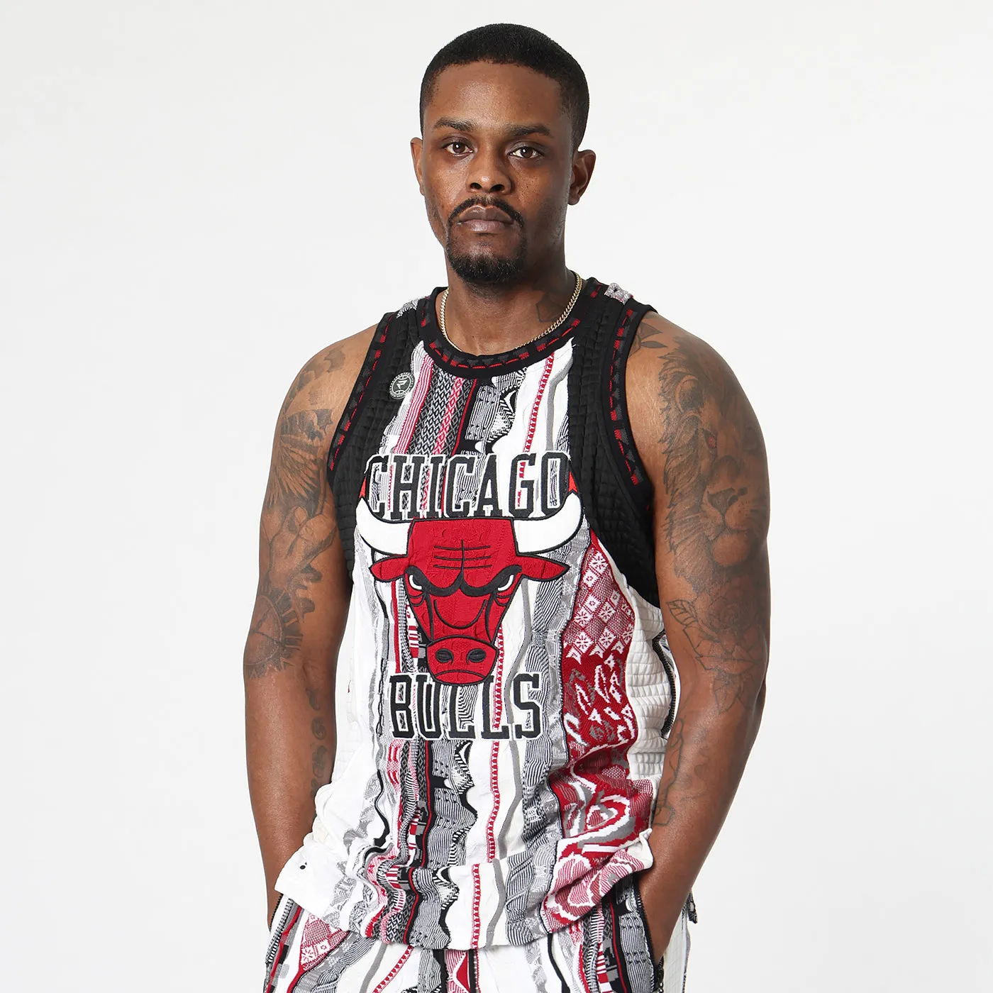 COOGI Chicago Bulls vestă tricotată roșu bărbați bumbac