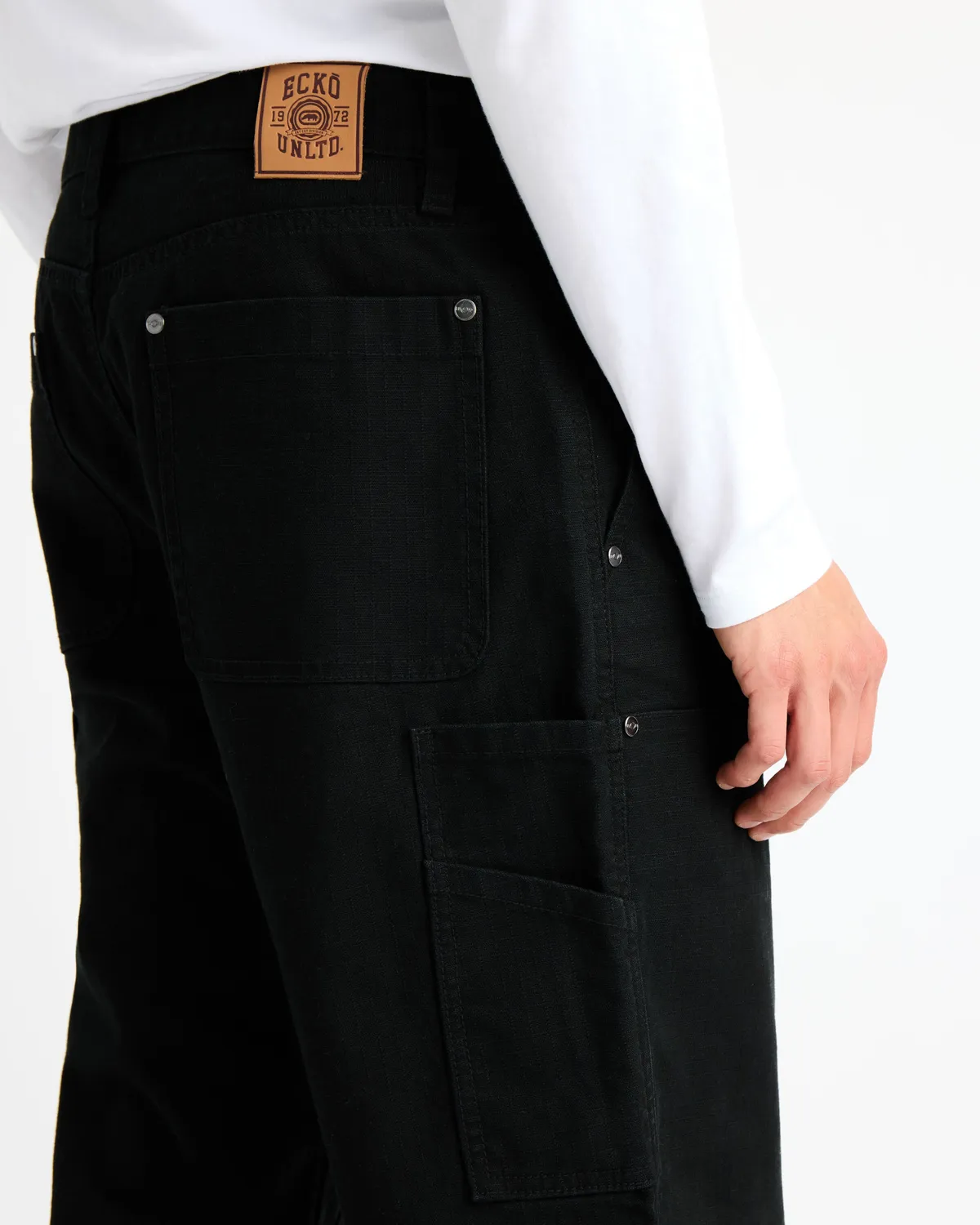 Ecko Red Combed Ripstop pantaloni cargo din bumbac