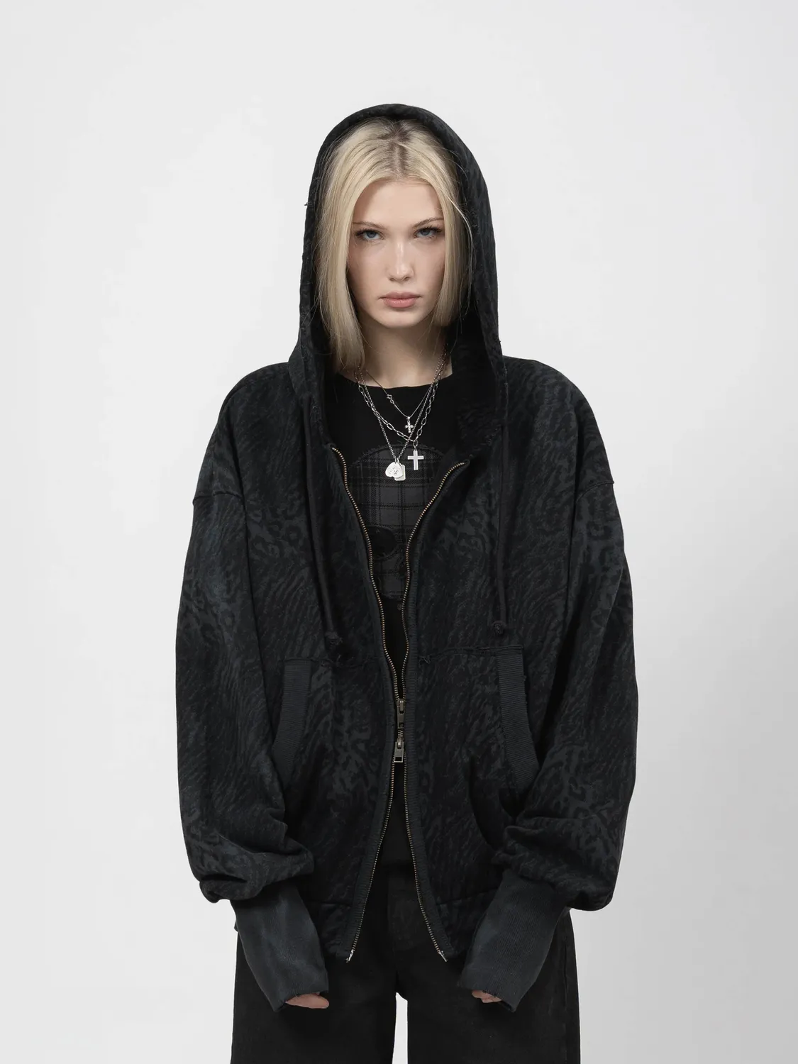 Enrage 2010 Zip Hoodie hanorac leopard bumbac