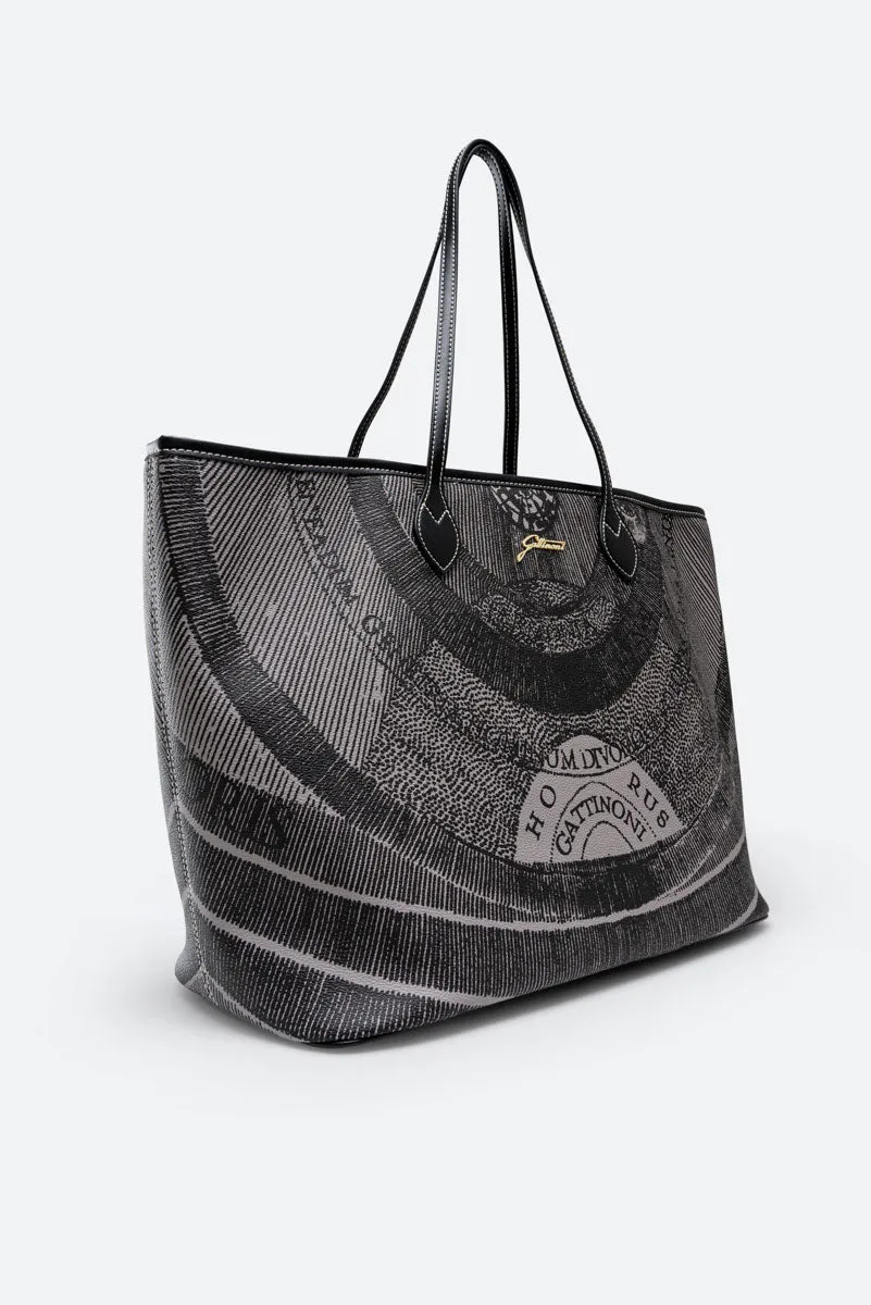 Gattinoni Planetarium Monochrome shopping bag gri 38cm