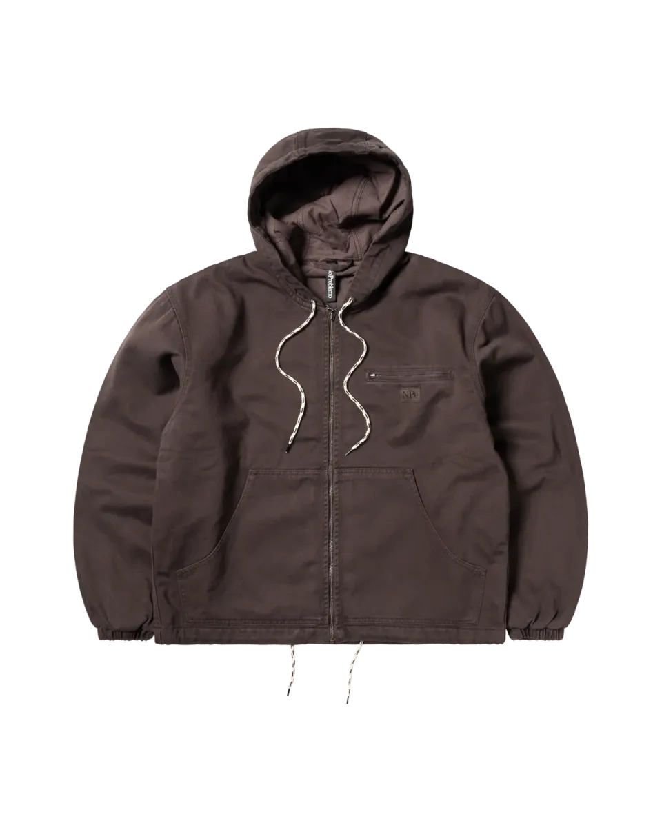 No Problemo Workwear geacă maro bumbac