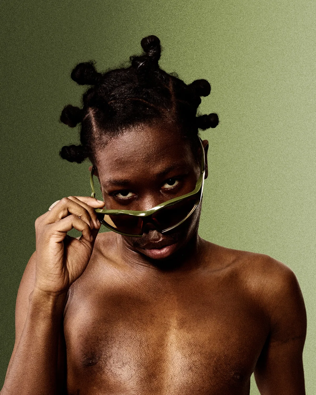 No Problemo Flux ochelari soare verde crom