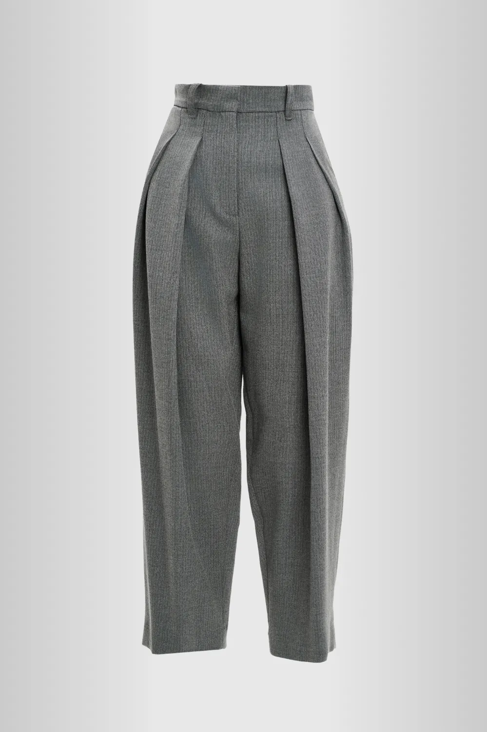 Dualitae Manon pantaloni gri lana-viscoza XS-XXL