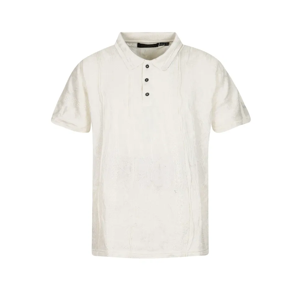 COOGI Lightweight Cloud Dancer polo tricot alb