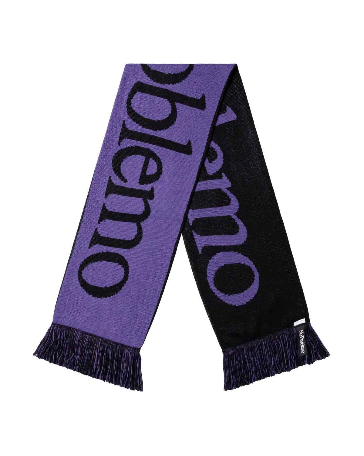 No Problemo Scarf fular mov-negru acrilic