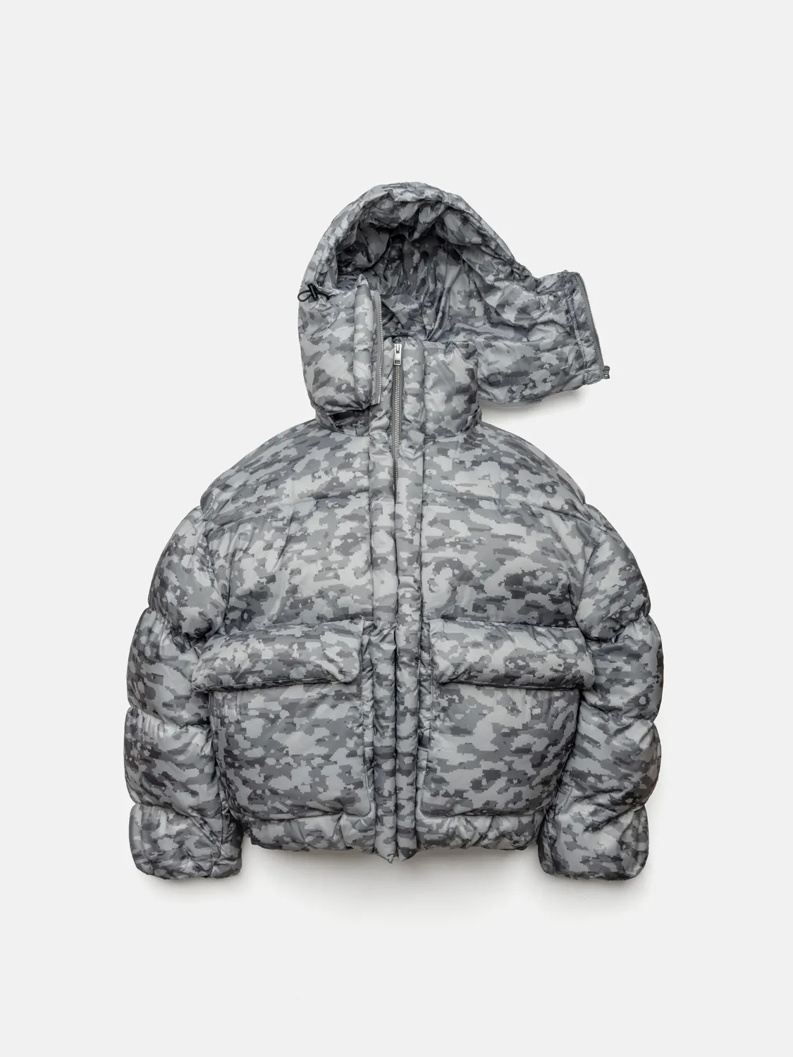 Enrage Puffy Digital Camo geaca groasa cu gluga detasabila