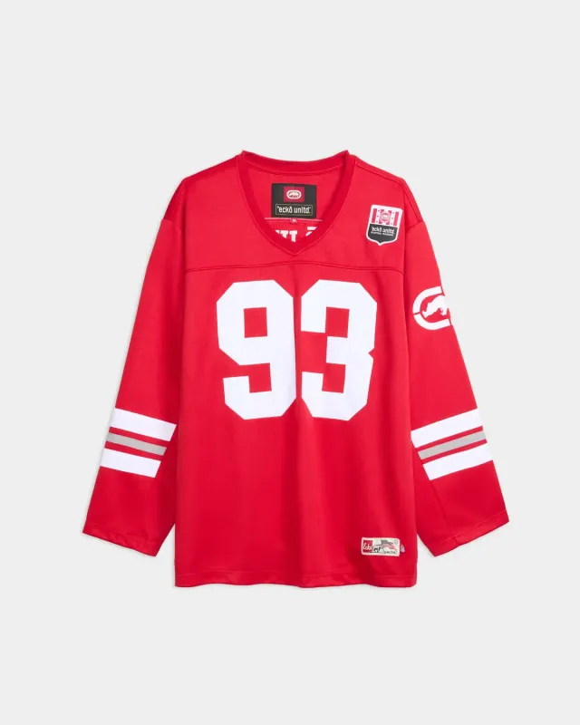 Ecko Red Run It Back jersey maneca lunga bumbac