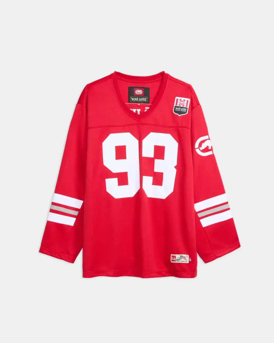 Ecko Red Run It Back jersey maneca lunga bumbac