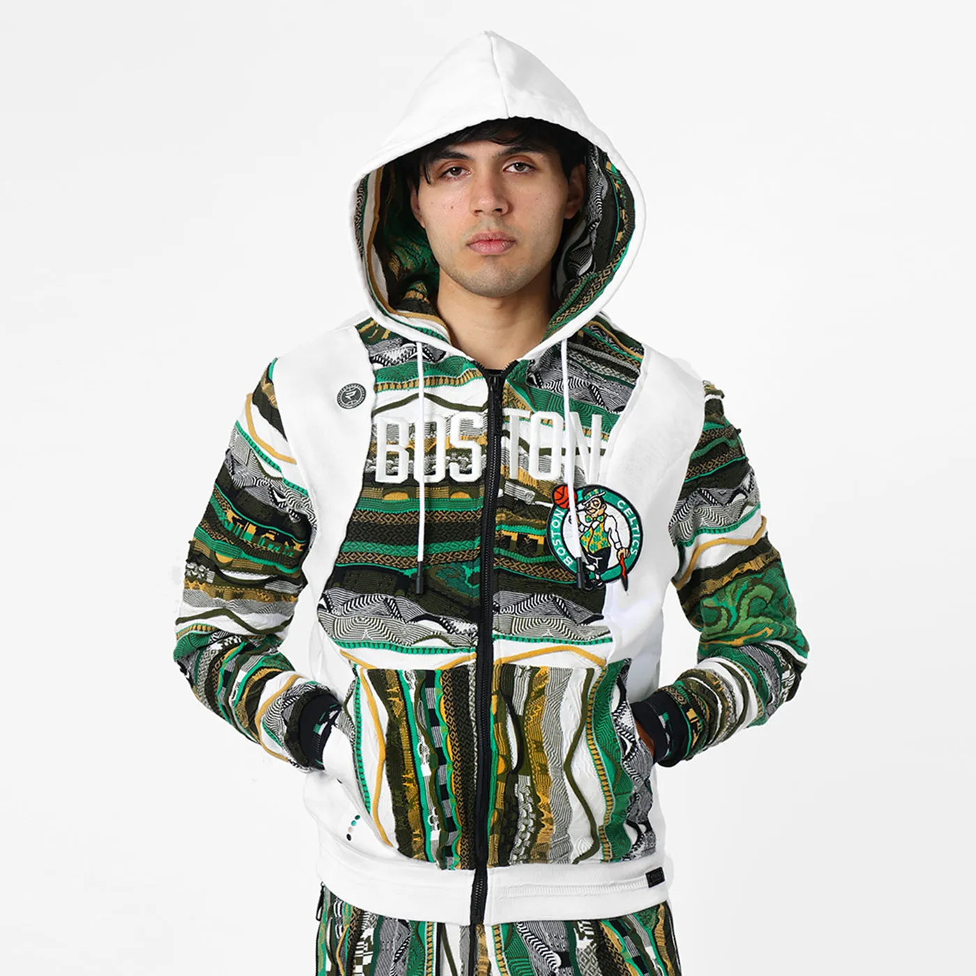 COOGI X NBA Boston Celtics hanorac verde fermoar