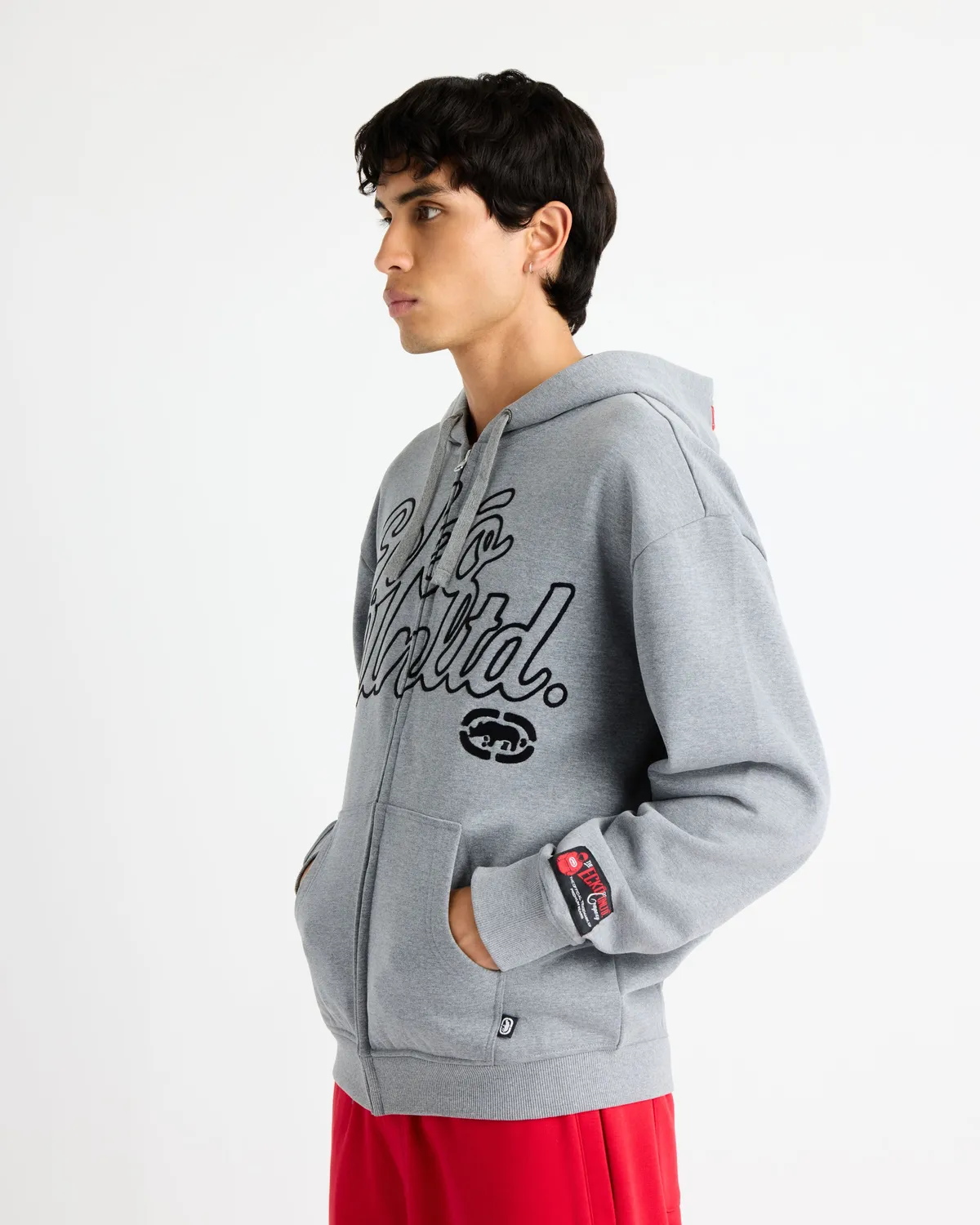 Ecko Red Linked Up Zip Hoodie hanorac gri fermoar