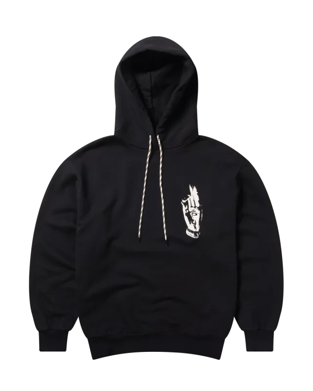 No Problemo Holy Mountain hoodie hanorac negru bumbac