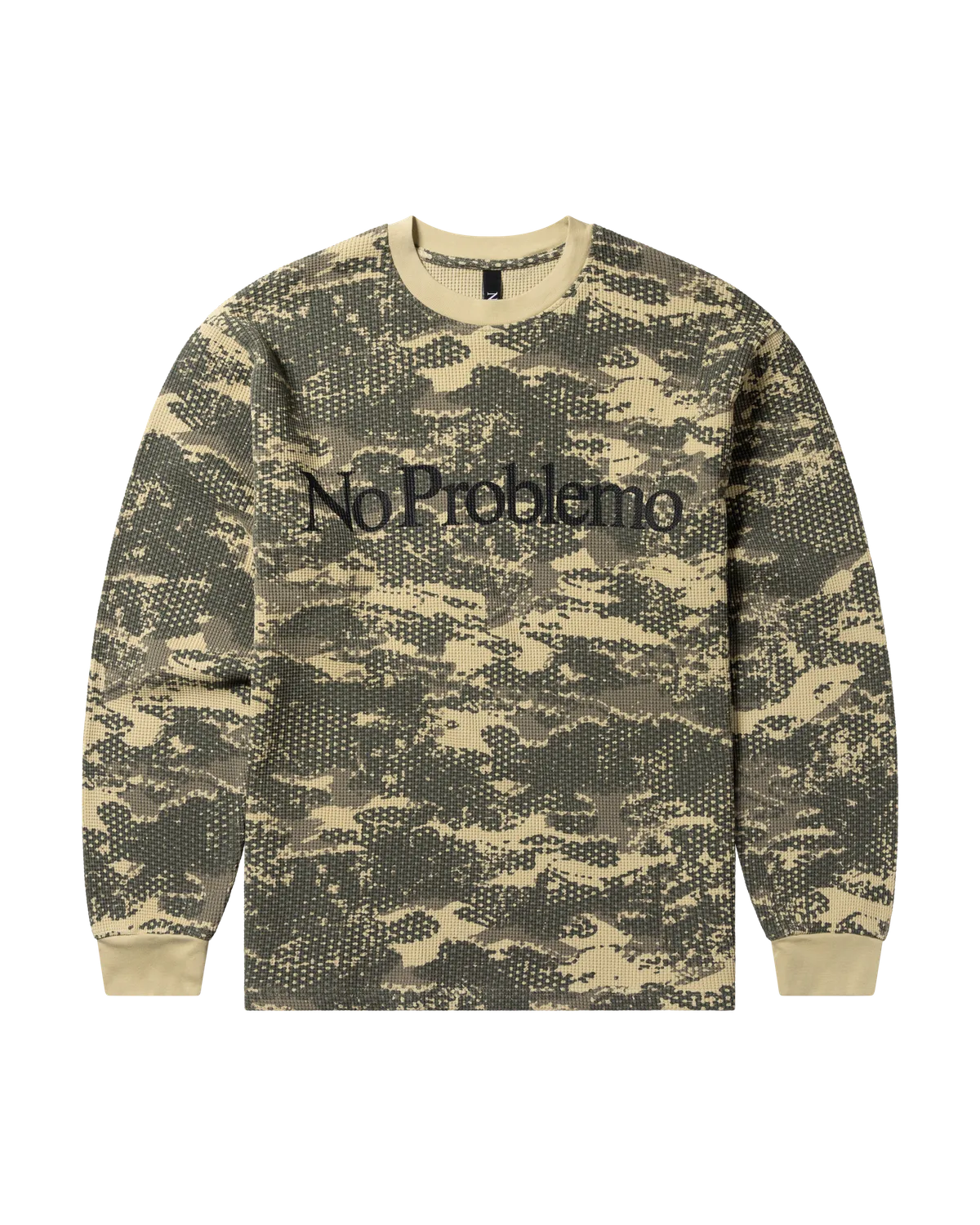 No Problemo Forest Waffle tricou Sand bumbac