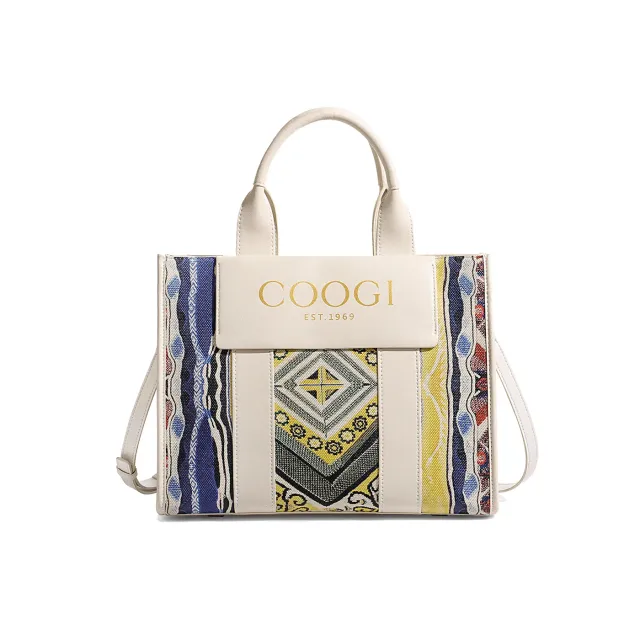 COOGI Hamptons geanta tote cream piele ecologica