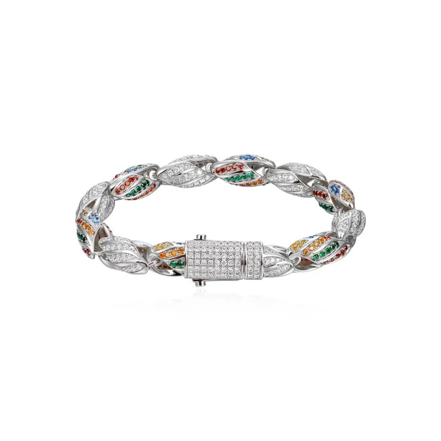 COOGI Outback bratara aur alb placat 7 inch 6mm