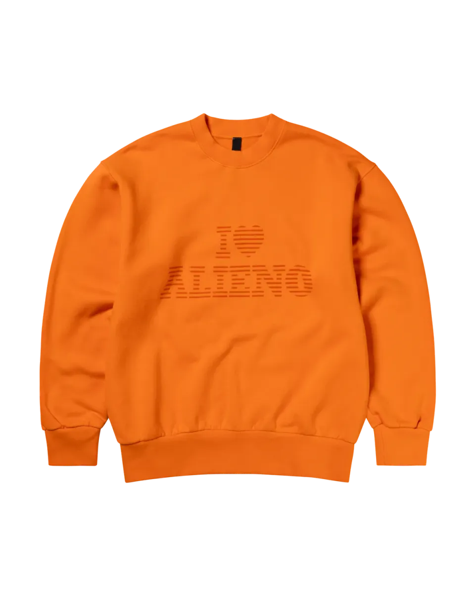No Problemo I Heart Sweatshirt bluza portocalie