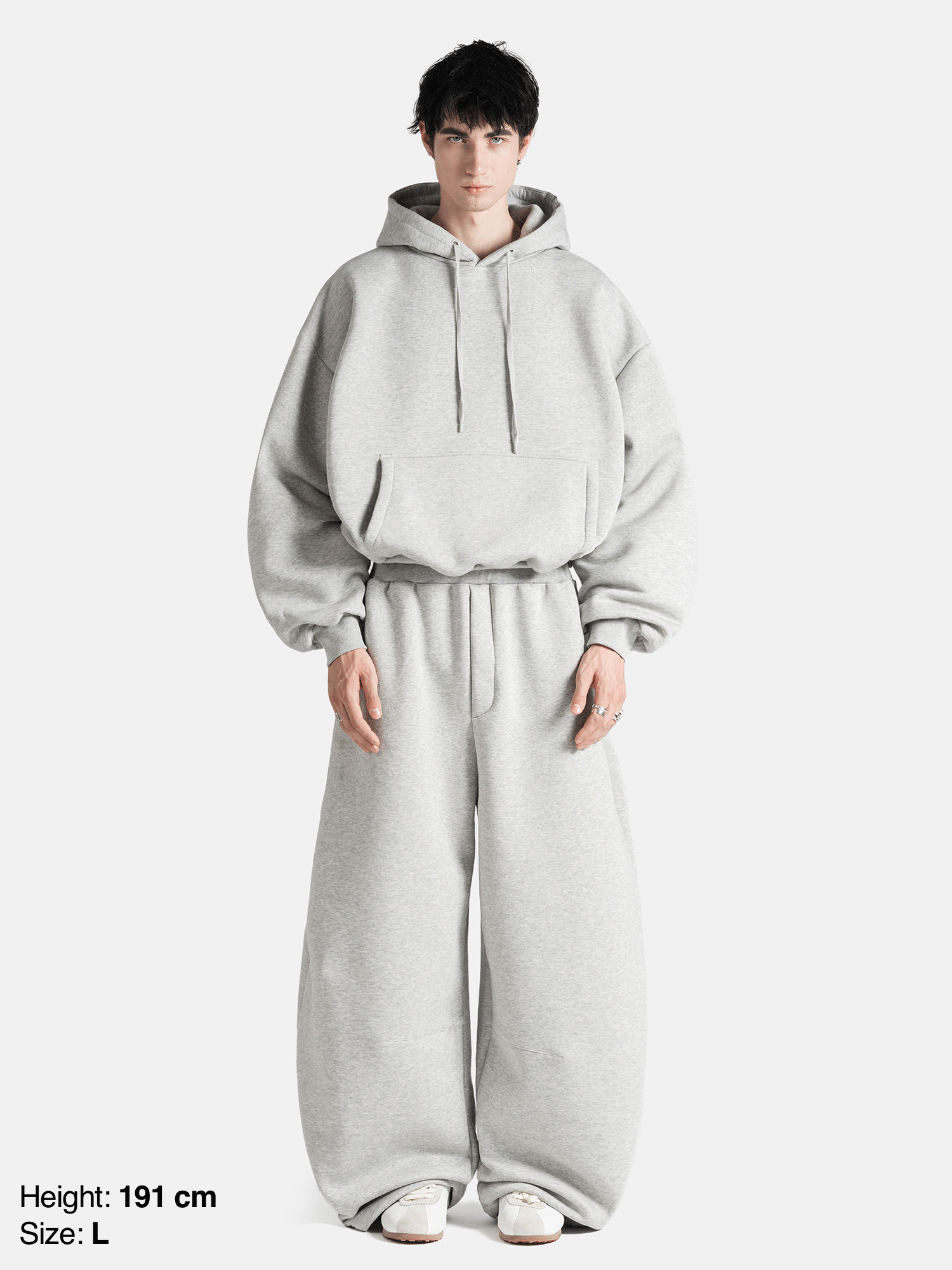 Enrage Bubble Hoodie hanorac gri bumbac gros