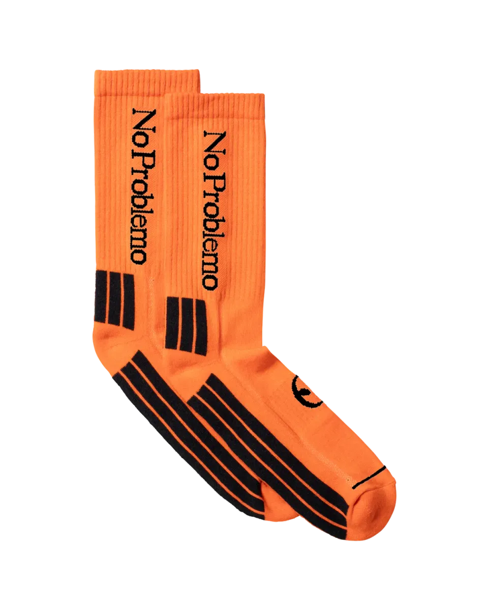 No Problemo Sock sosete portocalii talpa matlasata