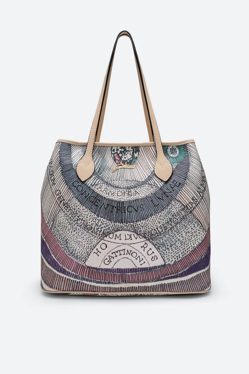 Gattinoni Planetarium Watercolor shopping mediu piele