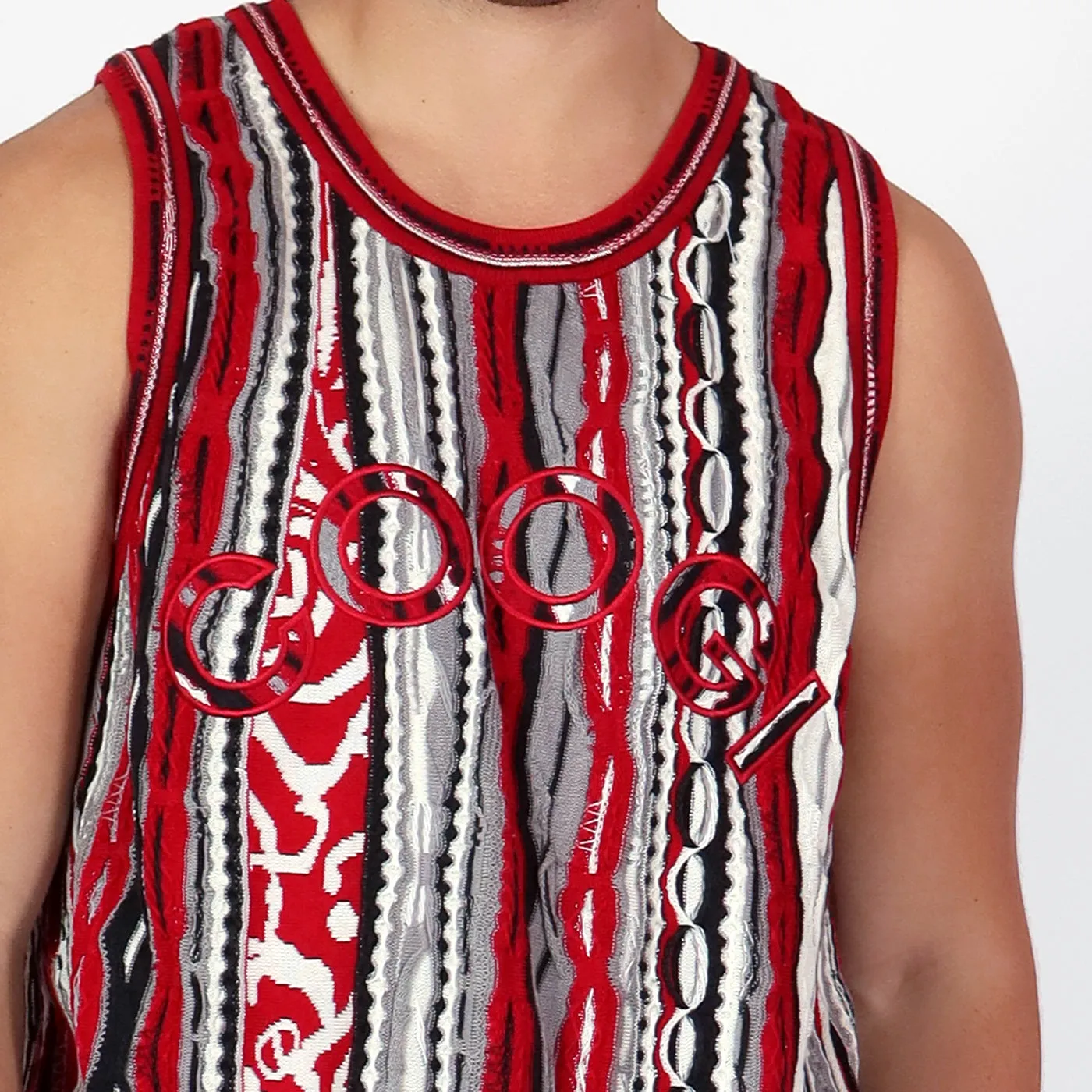 COOGI Basketball Jersey maiou rosu-negru bumbac