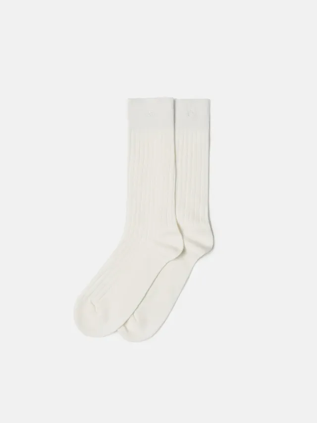 Enrage Ribbed Socks sosete albe bumbac