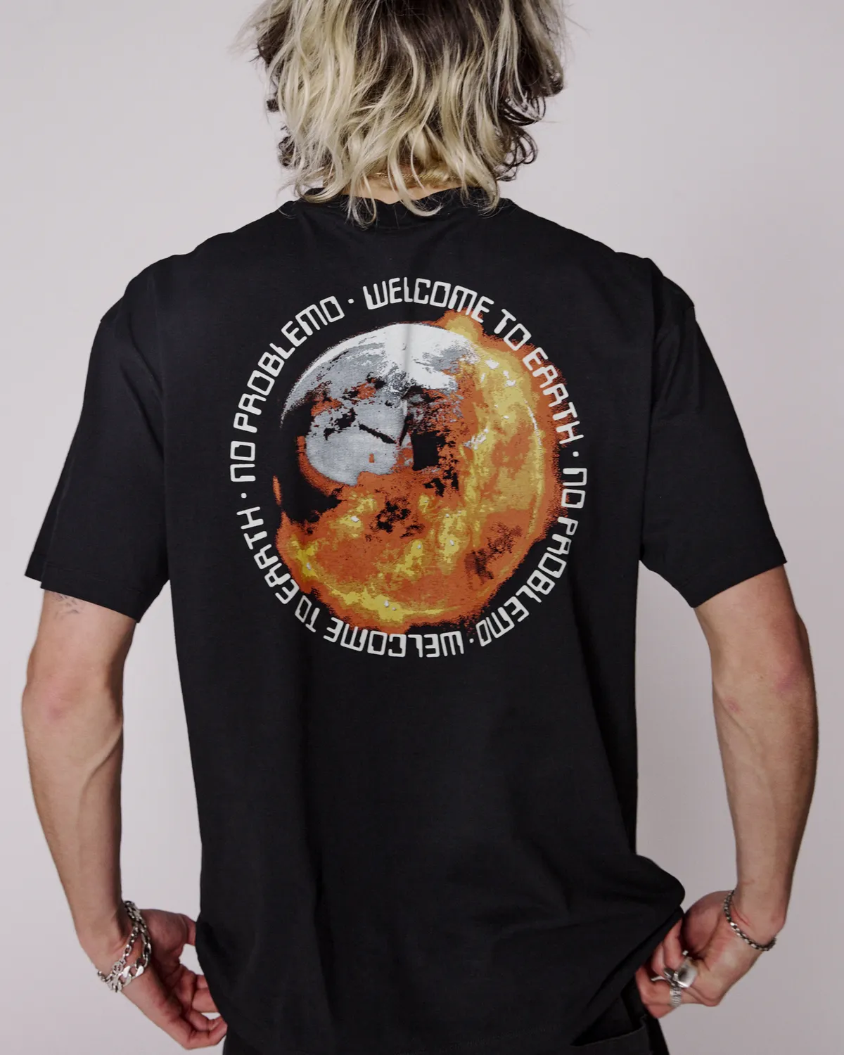 No Problemo Terra Inferno SS Tee tricou negru bumbac