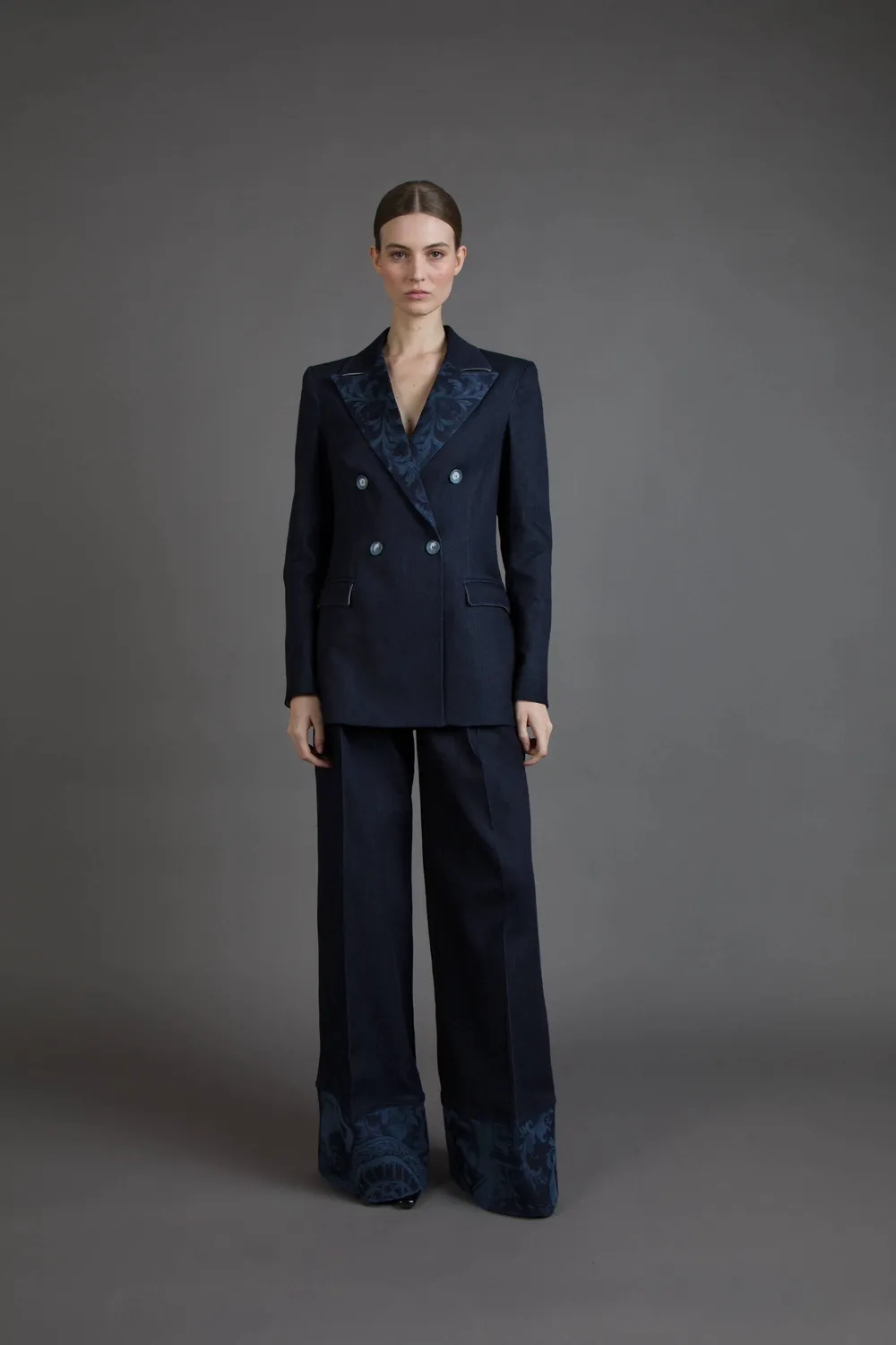 Gattinoni Denim sacou la două rânduri bumbac