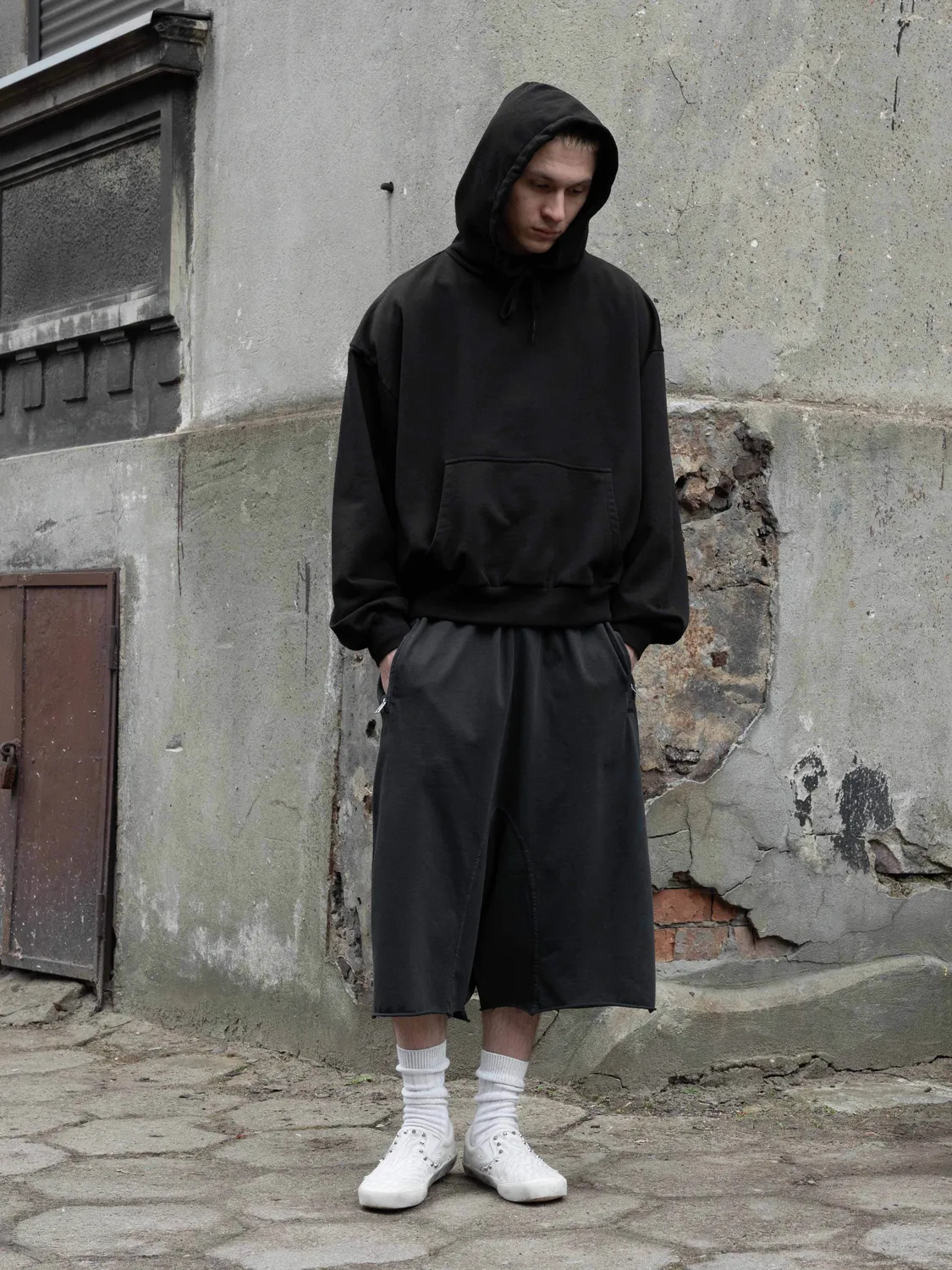 Enrage Blanc Hoodie hanorac negru 100% bumbac