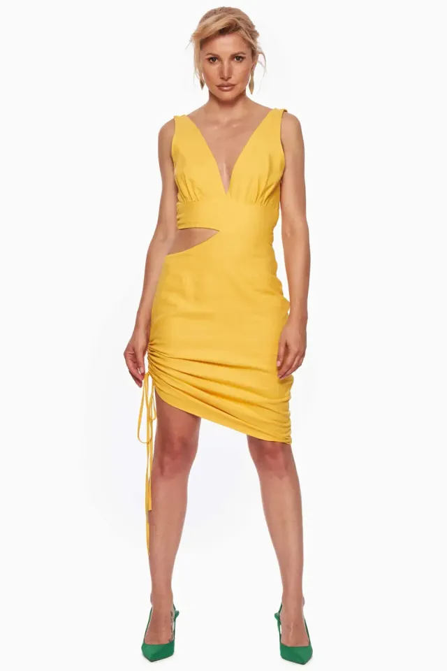 Grama Shop Taboo rochie pineapple asimetrică
