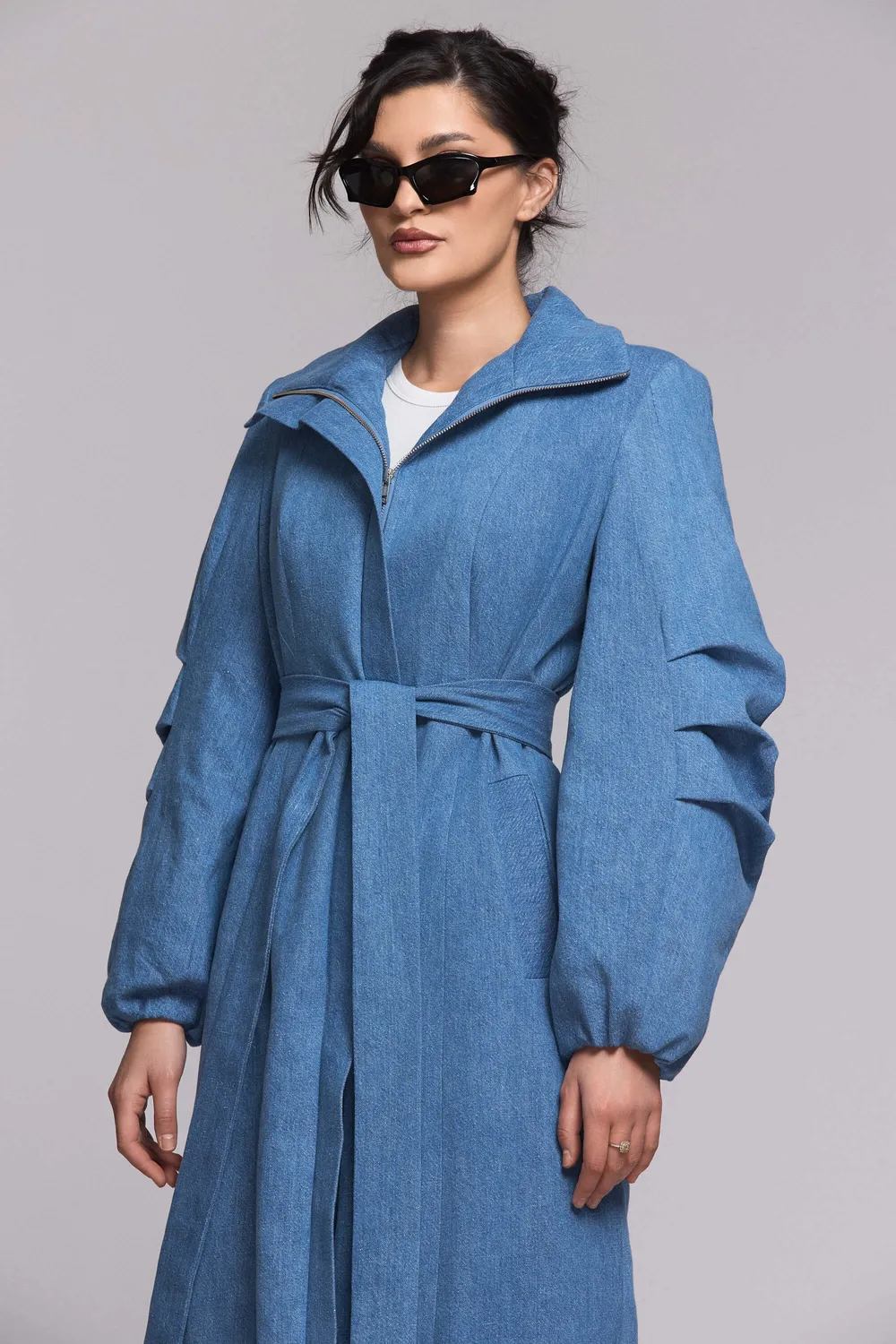 Grama Shop Denim trench bumbac organic S