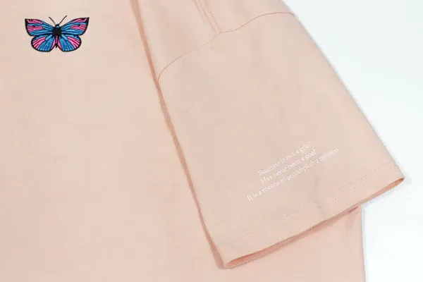 CREATEDBY Butterfly V2 tricou greu oversize brodat