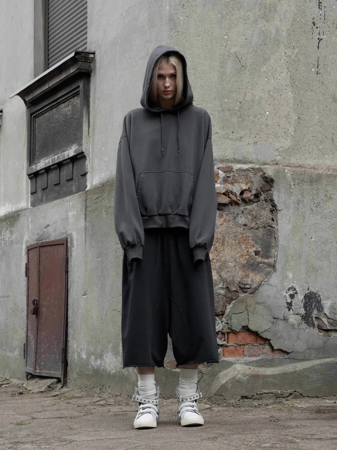 Enrage Blanc Hoodie hanorac grafit 100% bumbac