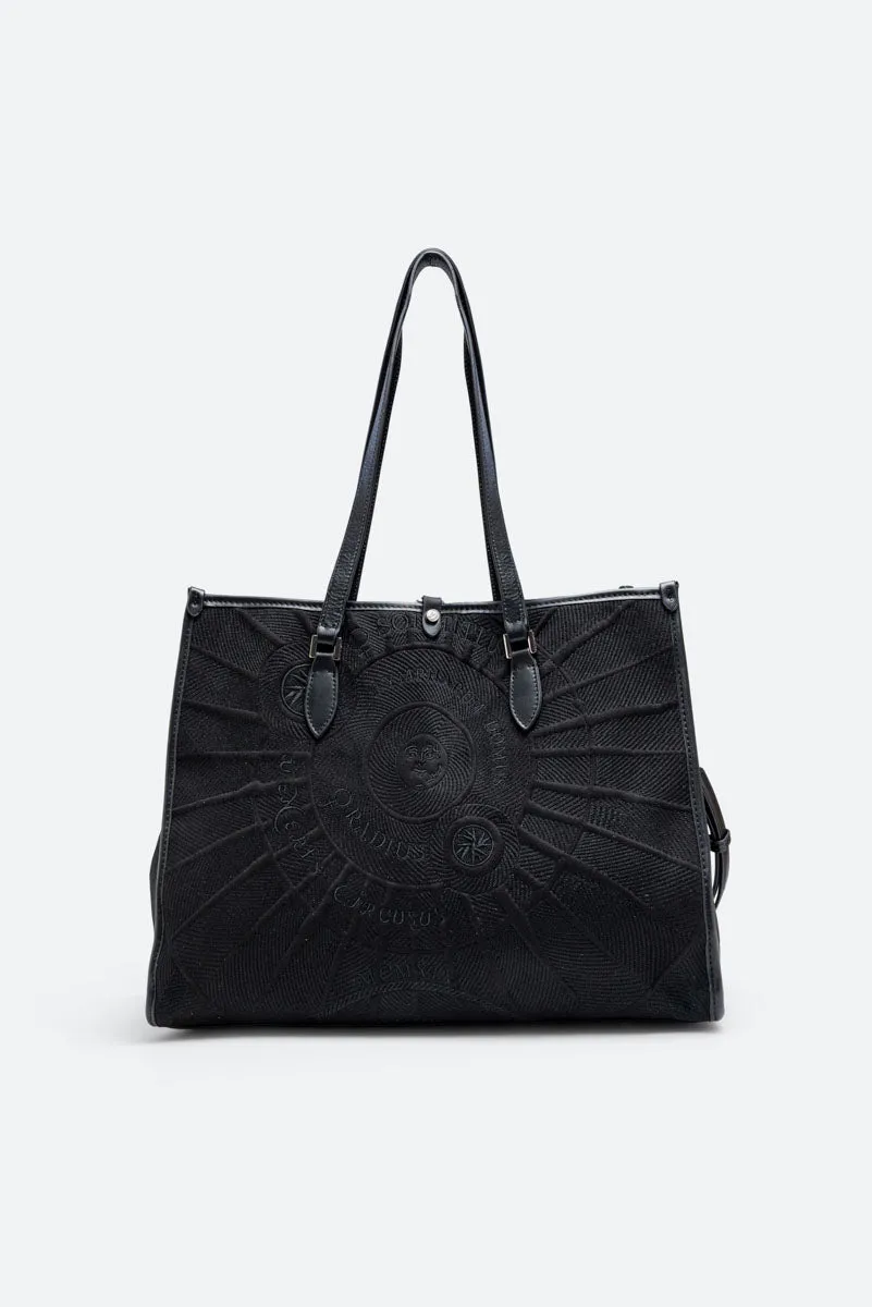 Gattinoni Planetarium Sole Geanta Tote Nero brodata