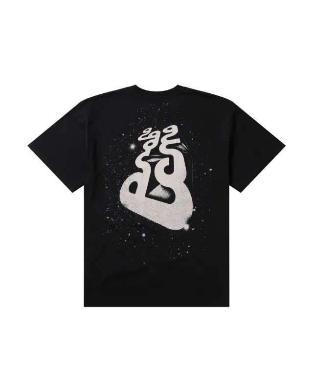 No Problemo Space Block SS Tee tricou negru 100% bumbac